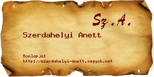 Szerdahelyi Anett névjegykártya